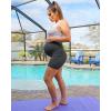 imageG4Free Barefeel Maternity Biker Shorts with Pockets Over The Belly Legging 5quot Pregnancy Yoga Pants Athletic WorkoutDark Gray