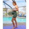 imageG4Free Barefeel Maternity Biker Shorts with Pockets Over The Belly Legging 5quot Pregnancy Yoga Pants Athletic WorkoutGray Sage