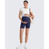 imageG4Free Barefeel Maternity Biker Shorts with Pockets Over The Belly Legging 5quot Pregnancy Yoga Pants Athletic WorkoutRoyal Blue