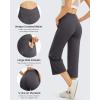 imageG4Free Capri Pants for Women Wide Leg Yoga Dress Capris with Pockets Cross Loose Casual Work Crop PantsDeep Grey
