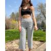 imageG4Free Capri Pants for Women Wide Leg Yoga Dress Capris with Pockets Cross Loose Casual Work Crop PantsLight Grey