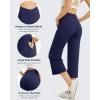 imageG4Free Capri Pants for Women Wide Leg Yoga Dress Capris with Pockets Cross Loose Casual Work Crop PantsRoyal Blue