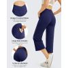 imageG4Free Capri Pants for Women Wide Leg Yoga Dress Capris with Pockets Cross Loose Casual Work Crop PantsRoyal Blue