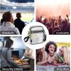 imageG4Free Clear Fanny pack Mesh Sling bag Transparent Bag With Adjustable Strap Purse For Travel Festivals Sports PartyBlack