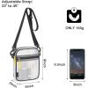 imageG4Free Clear Fanny pack Mesh Sling bag Transparent Bag With Adjustable Strap Purse For Travel Festivals Sports PartyBlack