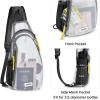 imageG4Free Clear Fanny pack Mesh Sling bag Transparent Bag With Adjustable Strap Purse For Travel Festivals Sports PartyBlack