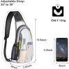 imageG4Free Clear Fanny pack Mesh Sling bag Transparent Bag With Adjustable Strap Purse For Travel Festivals Sports PartyBlack
