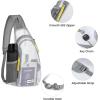 imageG4Free Clear Fanny pack Mesh Sling bag Transparent Bag With Adjustable Strap Purse For Travel Festivals Sports PartyGrey