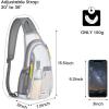 imageG4Free Clear Fanny pack Mesh Sling bag Transparent Bag With Adjustable Strap Purse For Travel Festivals Sports PartyGrey