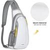 imageG4Free Clear Fanny pack Mesh Sling bag Transparent Bag With Adjustable Strap Purse For Travel Festivals Sports PartyGrey