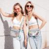 imageG4Free Clear Fanny pack Mesh Sling bag Transparent Bag With Adjustable Strap Purse For Travel Festivals Sports PartyGrey