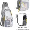 imageG4Free Clear Fanny pack Mesh Sling bag Transparent Bag With Adjustable Strap Purse For Travel Festivals Sports PartyGrey