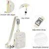 imageG4Free Clear Fanny pack Mesh Sling bag Transparent Bag With Adjustable Strap Purse For Travel Festivals Sports PartyIvory