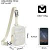 imageG4Free Clear Fanny pack Mesh Sling bag Transparent Bag With Adjustable Strap Purse For Travel Festivals Sports PartyIvory