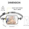 imageG4Free Clear Fanny pack Mesh Sling bag Transparent Bag With Adjustable Strap Purse For Travel Festivals Sports PartyWhite