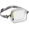 imageG4Free Clear Fanny pack Mesh Sling bag Transparent Bag With Adjustable Strap Purse For Travel Festivals Sports PartyWhite