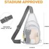 imageG4Free Clear Fanny pack Mesh Sling bag Transparent Bag With Adjustable Strap Purse For Travel Festivals Sports PartyWhite