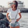 imageG4Free Clear Fanny pack Mesh Sling bag Transparent Bag With Adjustable Strap Purse For Travel Festivals Sports PartyWhite
