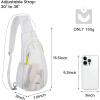 imageG4Free Clear Fanny pack Mesh Sling bag Transparent Bag With Adjustable Strap Purse For Travel Festivals Sports PartyWhite