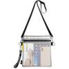 imageG4Free Clear Fanny pack Mesh Sling bag Transparent Bag With Adjustable Strap Purse For Travel Festivals Sports PartyWhite