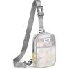 imageG4Free Clear Fanny pack Mesh Sling bag Transparent Bag With Adjustable Strap Purse For Travel Festivals Sports PartyWhite