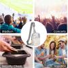 imageG4Free Clear Fanny pack Mesh Sling bag Transparent Bag With Adjustable Strap Purse For Travel Festivals Sports PartyWhite