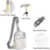 imageG4Free Clear Fanny pack Mesh Sling bag Transparent Bag With Adjustable Strap Purse For Travel Festivals Sports PartyWhite