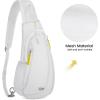 imageG4Free Clear Fanny pack Mesh Sling bag Transparent Bag With Adjustable Strap Purse For Travel Festivals Sports PartyWhite