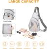 imageG4Free Clear Fanny pack Mesh Sling bag Transparent Bag With Adjustable Strap Purse For Travel Festivals Sports PartyWhite
