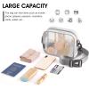 imageG4Free Clear Fanny pack Mesh Sling bag Transparent Bag With Adjustable Strap Purse For Travel Festivals Sports PartyWhite
