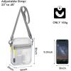 imageG4Free Clear Fanny pack Mesh Sling bag Transparent Bag With Adjustable Strap Purse For Travel Festivals Sports PartyWhite