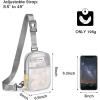 imageG4Free Clear Fanny pack Mesh Sling bag Transparent Bag With Adjustable Strap Purse For Travel Festivals Sports PartyWhite