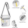 imageG4Free Clear Fanny pack Mesh Sling bag Transparent Bag With Adjustable Strap Purse For Travel Festivals Sports PartyWhite