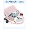 imageG4Free Crossbody Bag for Women Casual Hobo Bag Lightweight Shoulder Handbag Fashionable Nylon Crescent PursePink