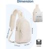 imageG4Free Crossbody Bag for Women Casual Sling Backpack Fashionable Shoulder Chest Fanny Packs BeigeBeige