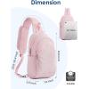 imageG4Free Crossbody Bag for Women Casual Sling Backpack Fashionable Shoulder Chest Fanny Packs BeigePink
