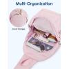 imageG4Free Crossbody Bag for Women Casual Sling Backpack Fashionable Shoulder Chest Fanny Packs BeigePink