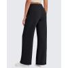 imageG4Free Fleece Lined Pants Women Drawstring Waist Wide Leg Pants Winter Warm Lounge Sweatpants with Pockets 293133Black