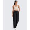 imageG4Free Fleece Lined Pants Women Drawstring Waist Wide Leg Pants Winter Warm Lounge Sweatpants with Pockets 293133Black