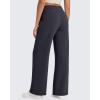 imageG4Free Fleece Lined Pants Women Drawstring Waist Wide Leg Pants Winter Warm Lounge Sweatpants with Pockets 293133Dark Gray