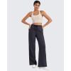 imageG4Free Fleece Lined Pants Women Drawstring Waist Wide Leg Pants Winter Warm Lounge Sweatpants with Pockets 293133Dark Gray