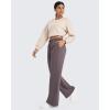 imageG4Free Fleece Lined Pants Women Drawstring Waist Wide Leg Pants Winter Warm Lounge Sweatpants with Pockets 293133Taupe