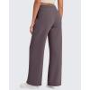 imageG4Free Fleece Lined Pants Women Drawstring Waist Wide Leg Pants Winter Warm Lounge Sweatpants with Pockets 293133Taupe
