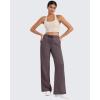imageG4Free Fleece Lined Pants Women Drawstring Waist Wide Leg Pants Winter Warm Lounge Sweatpants with Pockets 293133Taupe