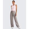 imageG4Free Lightbreeze Workout Tank Tops for Women Yoga Crop Top Side Ruched Sleeveless High Neck Athletic Gym Shirts SummerPink