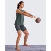 imageG4Free Lightweight Workout Tank Tops for Women High Neck Athletic Long Tanks Sleeveless Summer Running Gym ShirtsGray