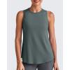 imageG4Free Lightweight Workout Tank Tops for Women High Neck Athletic Long Tanks Sleeveless Summer Running Gym ShirtsGray