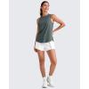 imageG4Free Lightweight Workout Tank Tops for Women High Neck Athletic Long Tanks Sleeveless Summer Running Gym ShirtsGray
