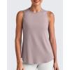 imageG4Free Lightweight Workout Tank Tops for Women High Neck Athletic Long Tanks Sleeveless Summer Running Gym ShirtsGray Lilac