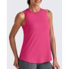 imageG4Free Lightweight Workout Tank Tops for Women High Neck Athletic Long Tanks Sleeveless Summer Running Gym ShirtsHot Pink